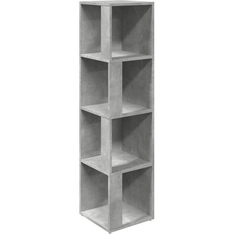 Armoire d'angle Gris béton 33x33x132 cm Bois d’ingénierie (1/5)