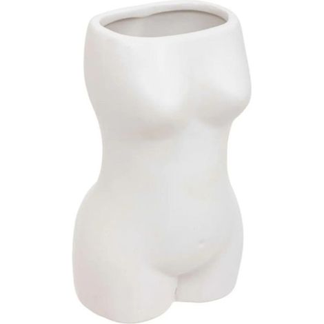 Vase Design Corps "Soleya" 17cm Blanc (1/4)