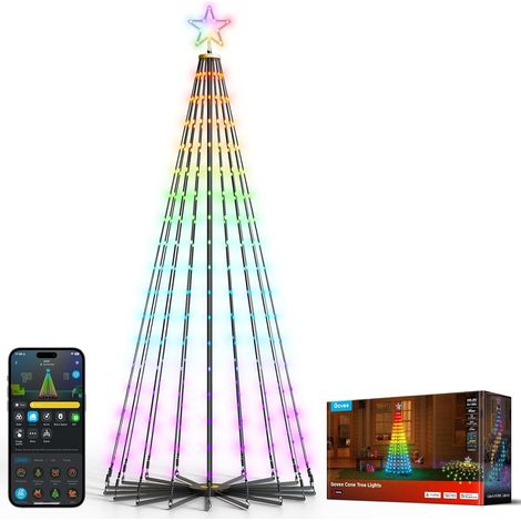 Cone Tree Lights 1,82m 316 LED RGBIC, Noir (1/5)