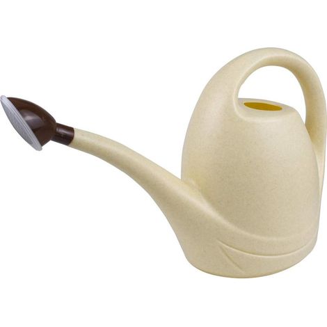 Arrosoir de 3,5 litres en plastique léger, vaporisateur d'eau pour jardin, extérieur, intérieur, fleurs, bonsaïs et plantes (beige) (1/5)