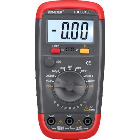 Testeur numérique de capacité de condensateur LCD 6013L, multimètre à pile pour électronique, mesureur professionnel (1/3)