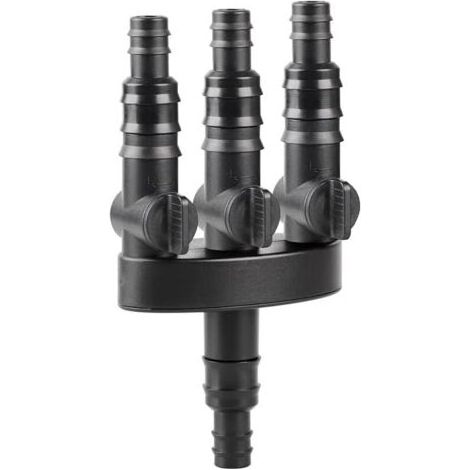 Répartiteur eau en 3 Voies, 1/2 (13mm) et 3/4(19mm) Adaptateur Réglable en ABS pour Robinets, Distributeur de Tuyau pour Fontaines (1/5)