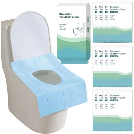 Einweg-Toilettensitzbezüge – 30 Stück – Polyethylen – wasserdicht – für Reisen, Hotels und Krankenhäuser – 40 x 60 cm