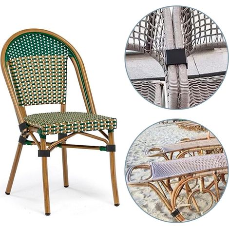 Attaches en rotin pour meubles, lot de 8, fixations pour chaise en osier, pinces de mobilier d'extérieur, clips pour canapé de terrasse, raccords pour connecteur modulaire (1/5)
