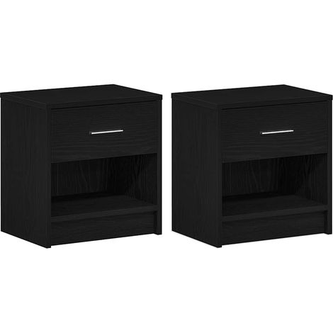 Maison Exclusive - Comodini 2 pz con Cassetto Nero 39x28x41 cm