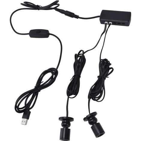 Vitrine, alimentation USB, intensité variable, petite lampe LED ronde pour armoire, hall d'exposition 1 pour 7 (1/5)