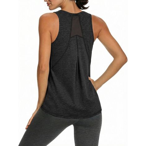 Women's Sports Tank Top Stand Collar Breathable Back UPF 50+ (1/5)