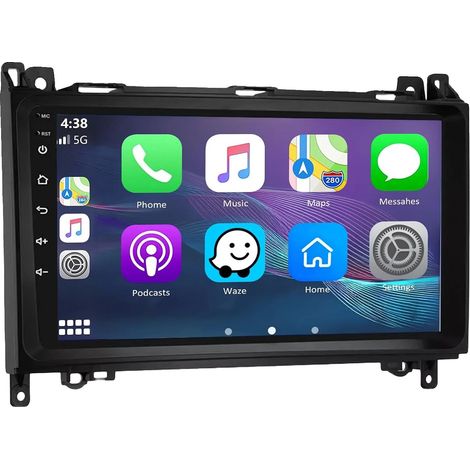Auto-Multimedia-System, hochauflösendes Display, verbesserte Konnektivität, kompatibel mit Mercedes Benz Viano Vito W639 B200, 4GB 128GB, Quad-Core-b (1/2)