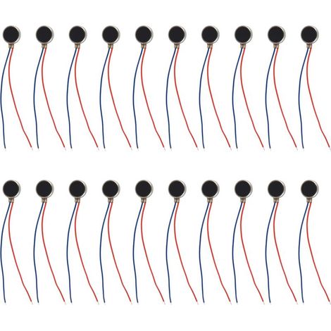 20 pièces moteurs de Vibration Mini minuscule 2 fils plat pièce de monnaie bouton Type moteur vibrant pour téléavertisseur de téléphone portable (1/5)