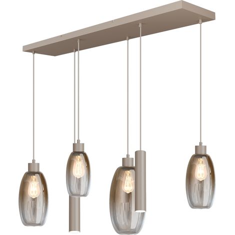 Lampe suspendue en verre Olive 4x verre - 2x Run - sable - 2431-36130256RT20233 (1/2)