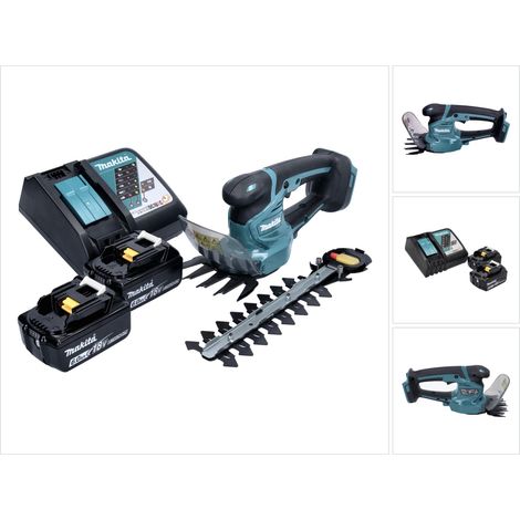 Makita DUM 111 RGX tijeras cortacésped sin cable tijeras para arbustos 18 V + 2x batería recargable 6,0 Ah + cargador