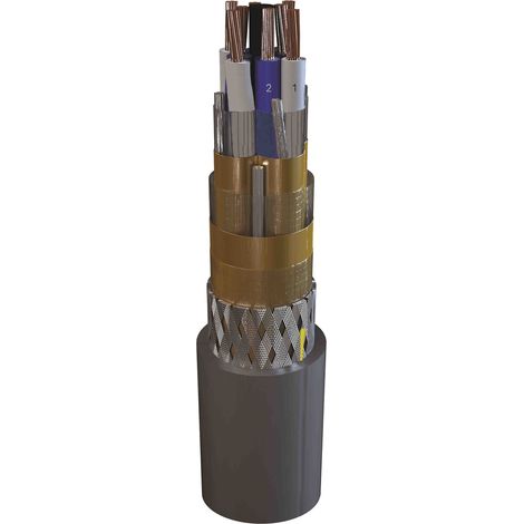 [JAMAIS UTILISÉ] Câble de données Blindé CAE Groupe, 4 x 2 x 0.75 mm² Gris LSZH, 100m