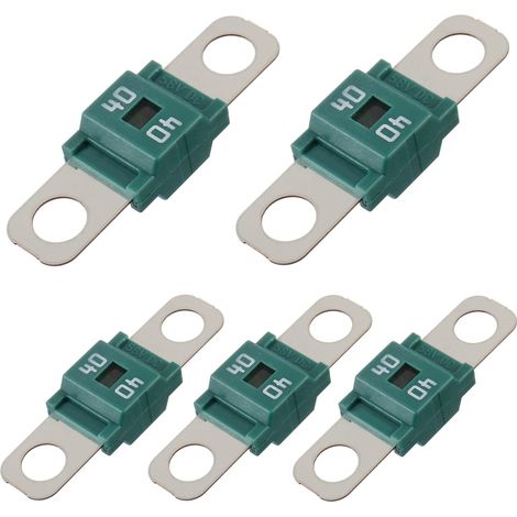 High Current Midi Fuse Bolt-on Fuse 40A Amp Green for Cars, Trucks, Construction Vehicles, Buses, Caravans (Pack of 5 40A) (1/4)