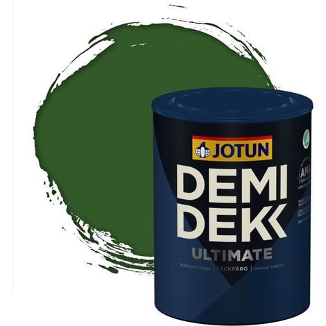 Peinture Bois - DEMI DEKK ULTIMATE - Satinée - RAL 6002 - 0,75L - Extérieur/Intérieur (1/2)