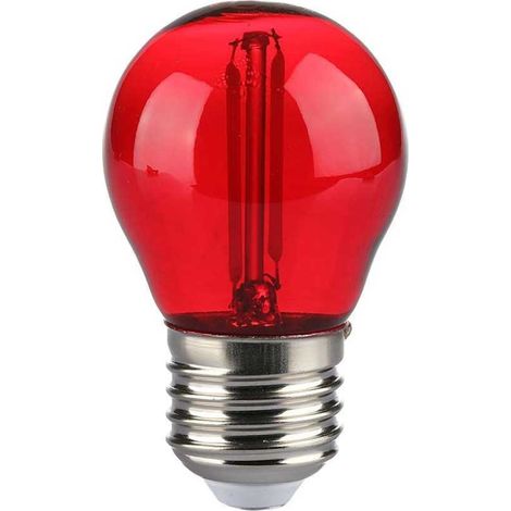 LED LAMPADINA 2W FILAMENTO E27 G45 RED