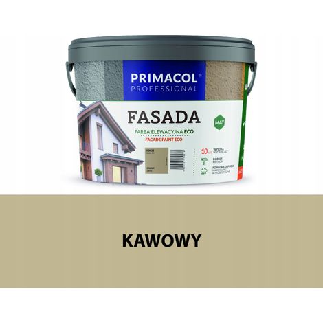 Pintura acrílica para hormigón, fachadas y paredes Primacol 9 l café mate 1 unidad. (1/5)