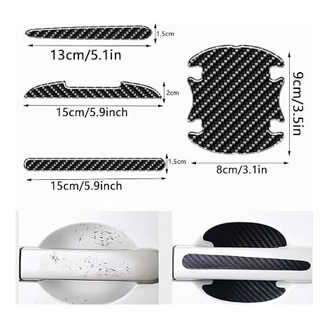 Film Autocollant Poignée Portière Voiture, Autocollants de Protection pour Porte de Voiture Protection de Bord de Portière Protecteurs de Peinture Universel pour Divers Véhicules (1/4)