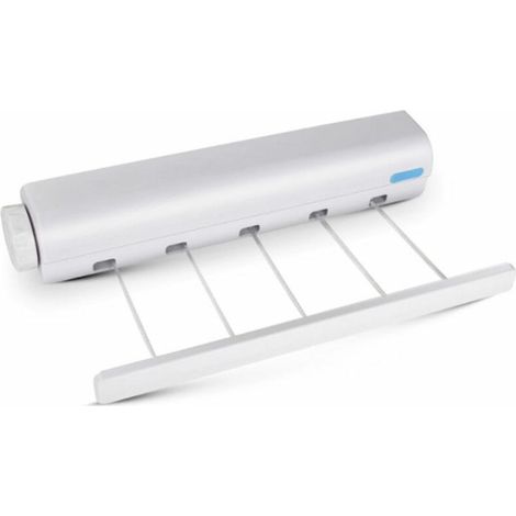 Tendedero de ropa mural extensible de 3,7 m – Para uso interior y exterior – Resistente a la intemperie – Fácil instalación con accesorios incluidos (1/5)