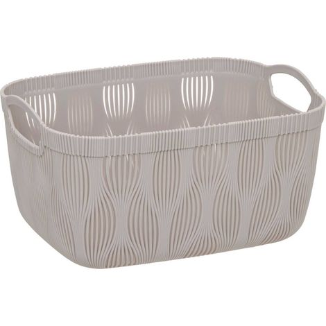 Cesto per biancheria leaf 6,5l beige - 5five