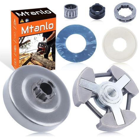 Kit de tambour d'embrayage à roue dentée 3/8"-7T pour tronçonneuse Jonsered 625, 625Ii, 630, 630 Super, 670, 670 Champ 501 83 15 04, 501 83 17 01, 501 53 59 01 (1/5)