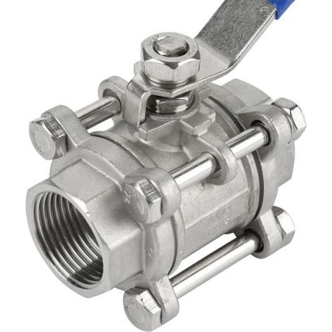 Robinet À Boisseau Sphérique - Acier Inoxydable 304 - Trois Voies BSPT 1 Pouces - 1000 WOG - Pour Eau Et Fluides Non Corrosifs (1/5)
