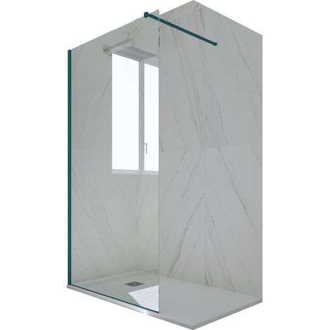 Walk in parete doccia Verde night watch cm vetro nicchia Kolors