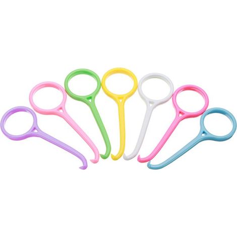 Kit 7 Crochets Dépose-Gouttières Dentaires Invisibles, Extracteur Aligneurs Dentaire, Correcteur Oral Anti-Dérapant pour Bagues Transparentes, Lot Multicolore de 7 Pièces (1/5)