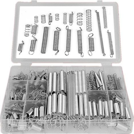 Coffret de 200 ressorts de traction et compression – Acier inoxydable – Résistance à la fatigue – Pour moteurs et appareils médicaux – Devenirriche (1/5)