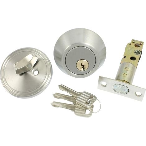 Home Tür Baumarkt Single Zylinder Sicherheit Eisenwaren Lock/Riegel – Silber Ton