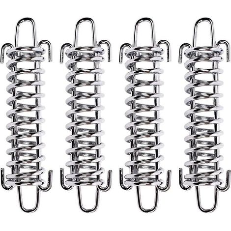 Juego de fijación de toldo de 4 piezas, hebilla de resorte de aleación para toldo con resorte de tensión, kit de fijación de vela de sombra de alta resistencia, accesorios de herrajes de acero inoxida (1/5)