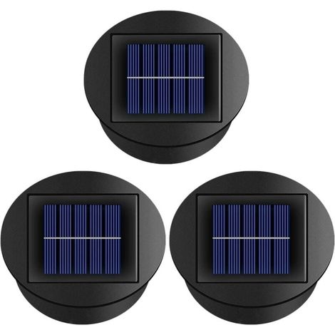 Couvercle supérieur de remplacement pour lampe solaire avec LED, pièces pour lanterne suspendue ronde, couvercle étanche pour boîtier de batterie (1/5)
