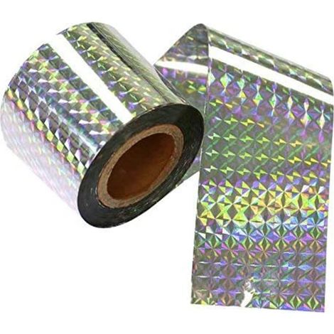 SABIR Bande Repulsif 4.8cm80M Anti Pigeon Effaroucheur d'oiseaux Double Face Anti Oiseaux Bande Anti-Oiseaux Holographique Brillant pour Effrayer Les Oiseaux Effaroucheur d' Oiseaux (1/4)