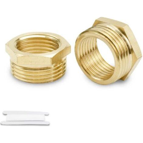 Reduzierstück aus Messing – 2er-Pack – 1/4" Innengewinde auf 3/4" Außengewinde BSP – Sechskant – Sanitärinstallationen (Gas/Wasser) (1/5)