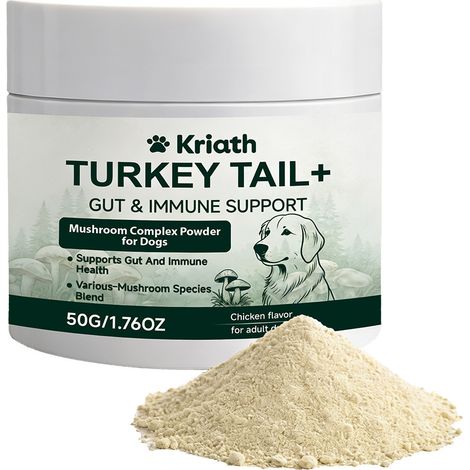 Poudre de complexe de champignons pour chiens : douce et confortable, protège et nourrit le corps des animaux - 50 g (1/5)