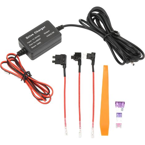 Kit câblage dur Dash Cam adaptateur MINI USB haute sécurité 12V‑30V à 5V universel pour rétroviseur caméra GPS détecteur radar (1/5)