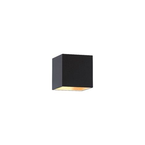 Paralume TEMPO 15/15 paralume Polycotton nero /Lamina di rame max. 28W