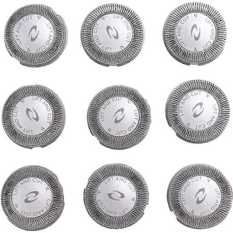 9 Pcs Replacement Shaver Head for Philips Norelco HQ3 HQ4 HQ55 HQ56 HQ6900 HQ6868 HQ5812 HQ6874 Razo (1/5)
