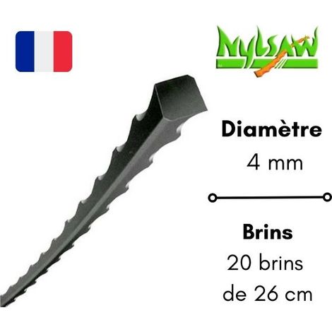 Fil nylon tete débroussailleuse Speed Nylsaw 4 mm, lot de 20 (1/4)