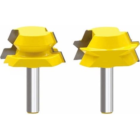 2 pièces 8mm tige 22.5 degrés colle menuiserie fraise ensemble serrure onglet Tenon routeur mèches for bois boiserie Cutter - (1/2)