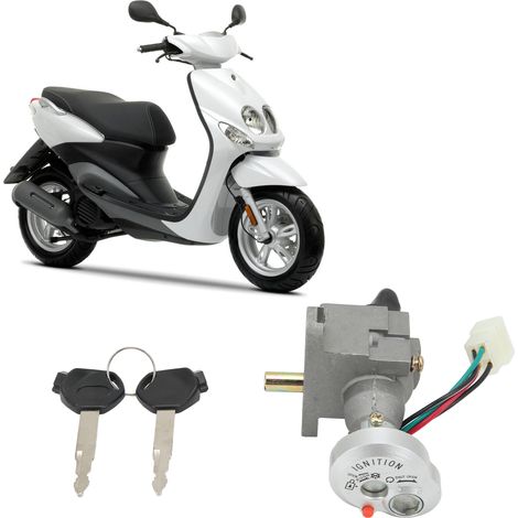 Motorradzubehör: Zündschloss mit Diebstahlsicherung + zwei Schlüssel für Yamaha JOG-100 (1/5)