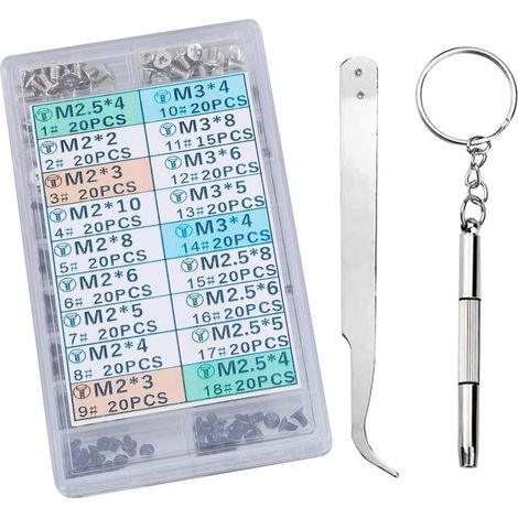 de 335 vis assorties pour ordinateur portable avec boîte de