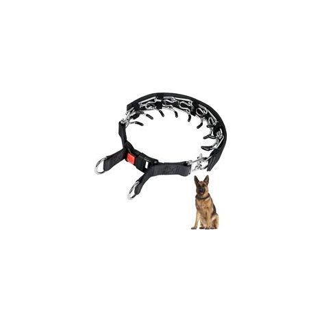Collier de dressage pour chien à griffes, collier étrangleur pour chien avec boucle à pression, collier de chien sans traction pour chiens de race moyenne et grande (L) (1/5)