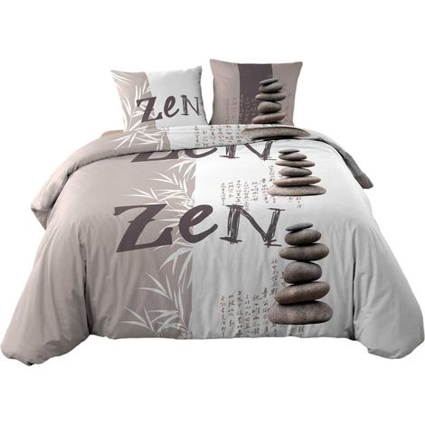 Parure de lit 240 x 220 cm Galets zen (1/3)