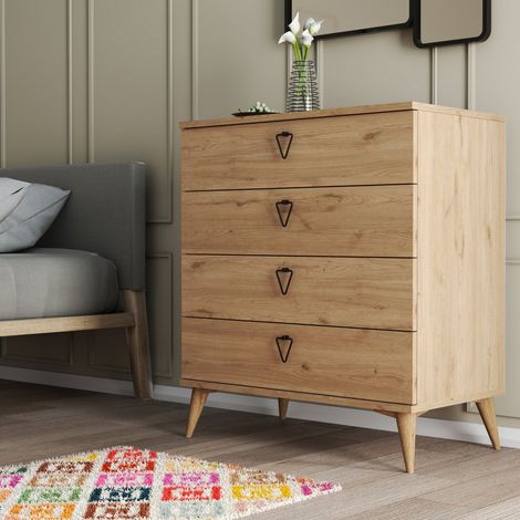 Kommode Versa Eiche Melamin 80x90,8x45 cm