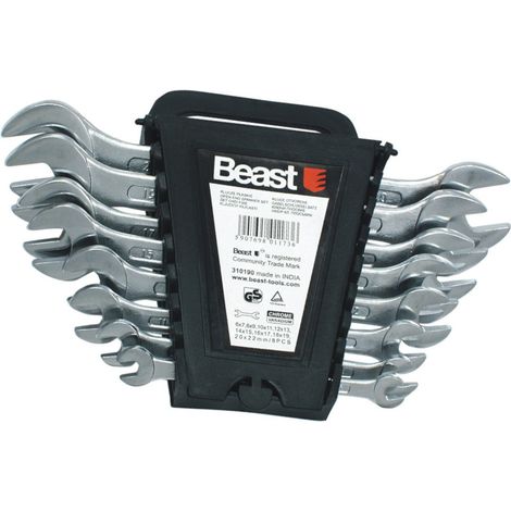 Assortiment de 8 Clés à Fourche Double Expert CV 6 à 22 mm - 310190 - Beast (1/2)