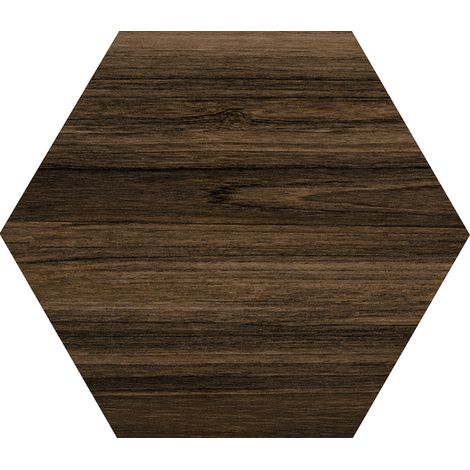 Carrelage sol / mur hexagonal effet bois grand format  HEXAGONO BELICE CARBON