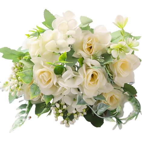 Rose Artificielle - Tige 26 cm - Tissu Soie - Décoration Intérieure - Centre de Table - Mariage - 1 Pièce (1/5)