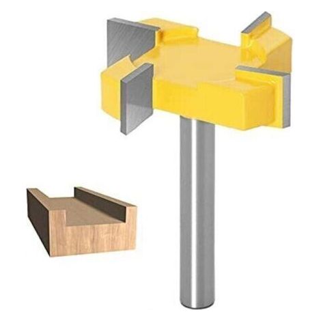 Fraise a Surfacer, 8mm Tige De Nettoyage Bottom Router Bits Surface Rabotage Bits Diamètre De Nettoyage Fond De Menuiserie Fraise (1/4)