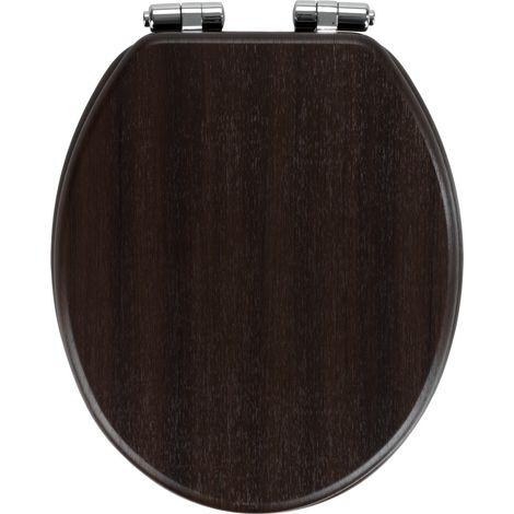 Wenko Modelo wengué Asiento WC marrón oscuro elegante (1/5)