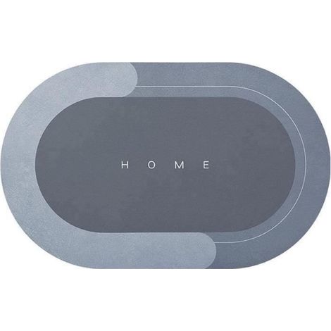 Tapis De Sol - 40x60 cm - Antidérapant - PVC Et Velours Technique - Gris (1/4)